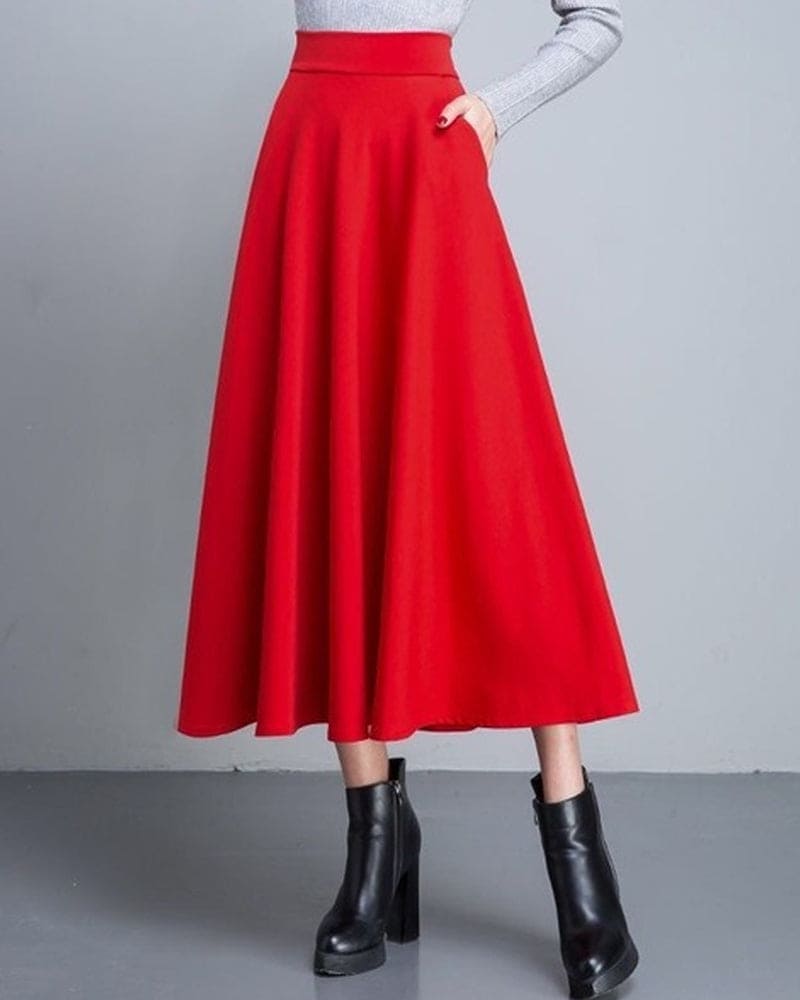 Lange Maxi Rok met Hoge Taille