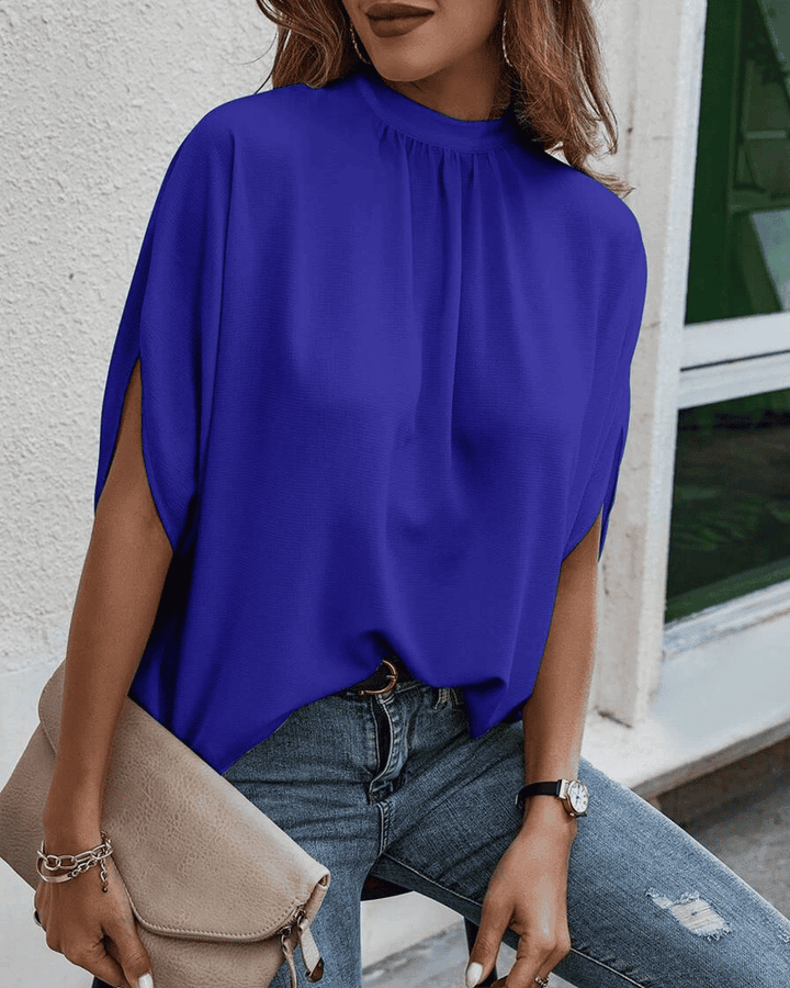 Isabel | Blouse met een trendy patroon en split op de mouw