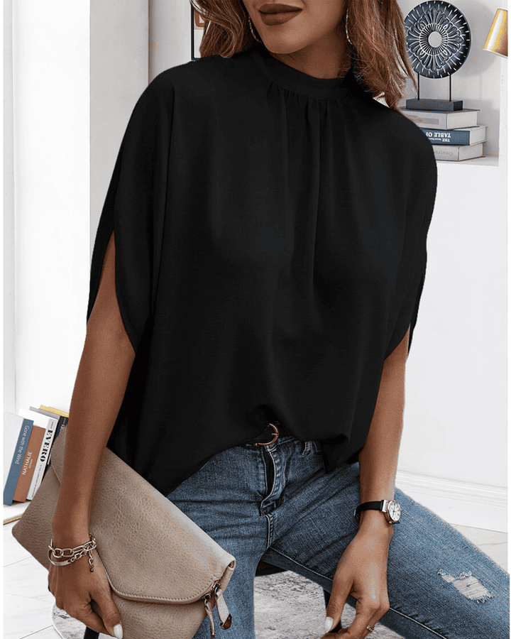 Isabel | Blouse met een trendy patroon en split op de mouw