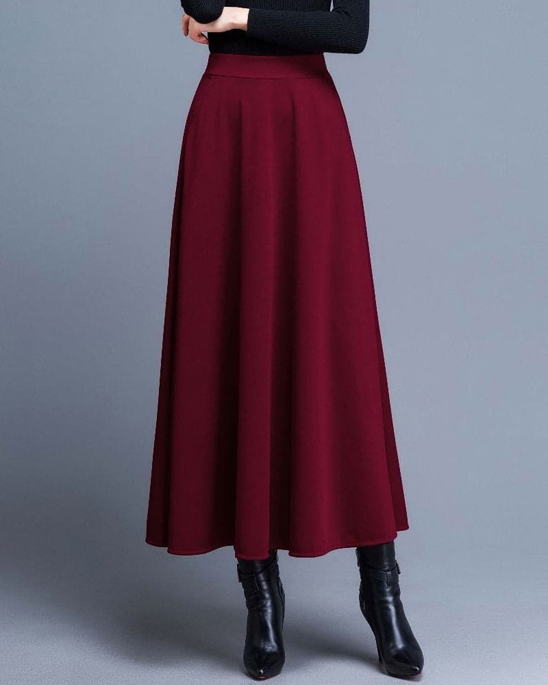 Lange Maxi Rok met Hoge Taille