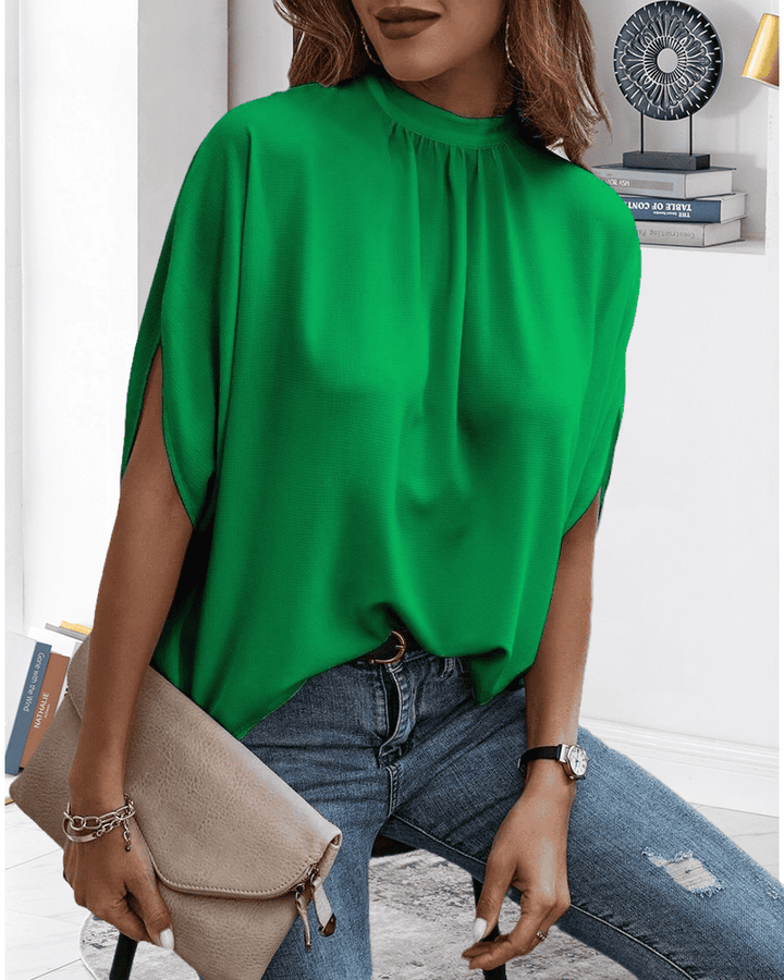 Isabel | Blouse met een trendy patroon en split op de mouw