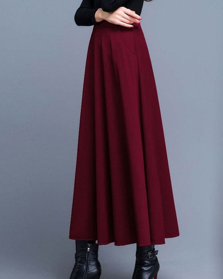 Lange Maxi Rok met Hoge Taille