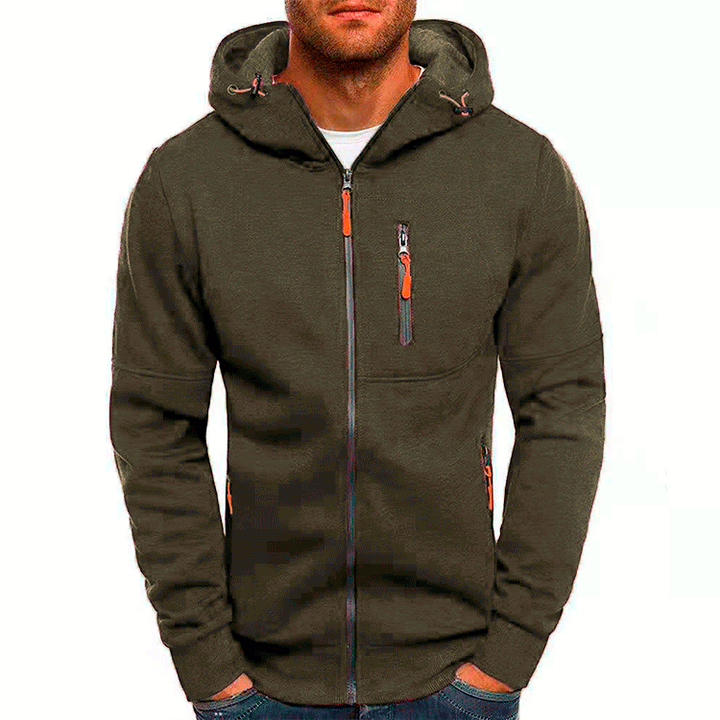 Levi | Capuchon met rits en fleece