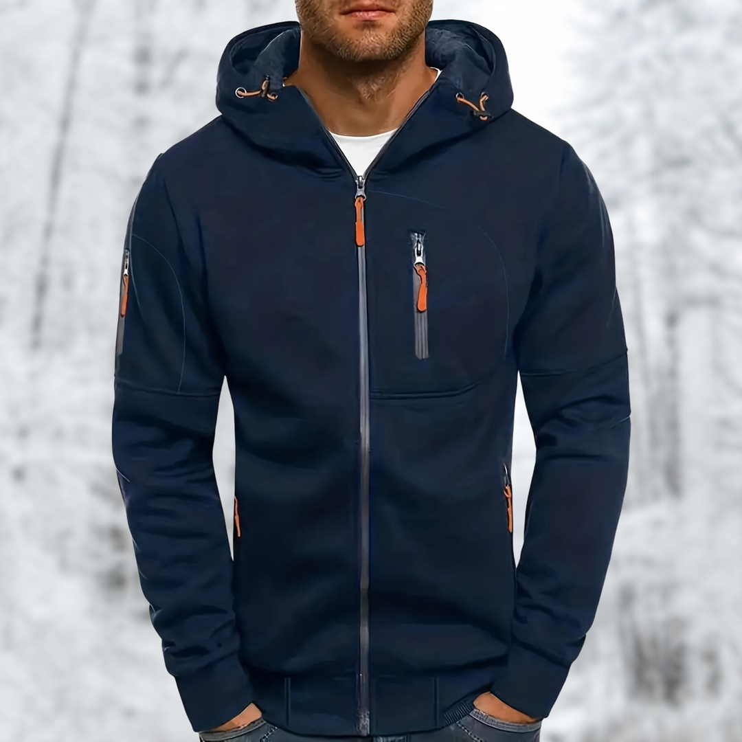 Brandon | Heren Kapuzenjacke met Modern Design en Rits voor Comfort